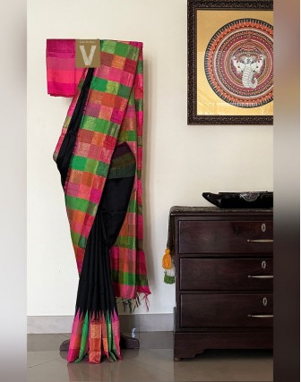 Raw silk saree -VRSS-2252