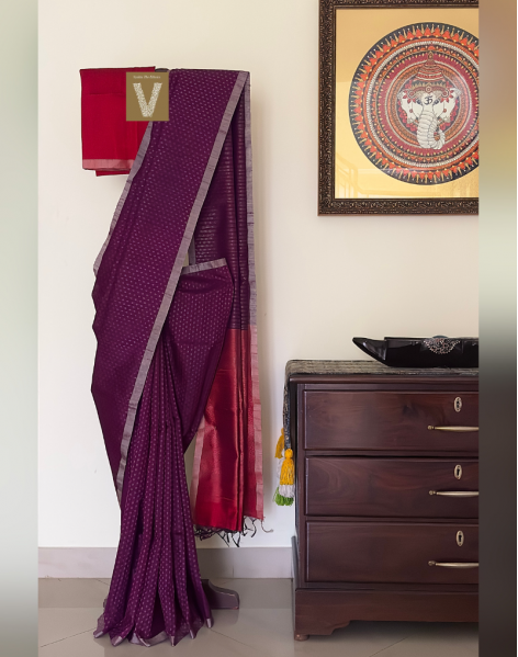 Raw silk saree -VRSS-2058
