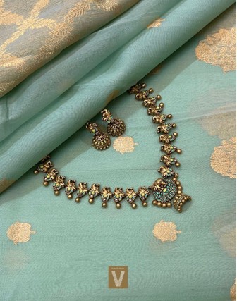 Antique gold terracotta jewellery-VTCJ-66