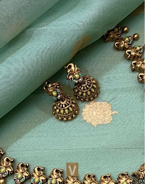 Antique gold terracotta jewellery-VTCJ-66