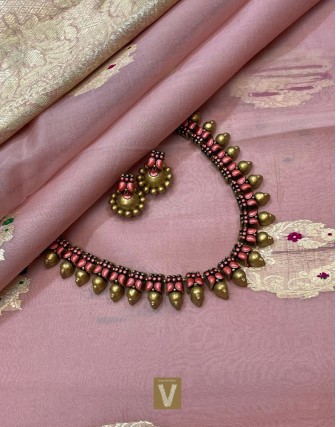 Antique gold terracotta jewellery-VTCJ-67
