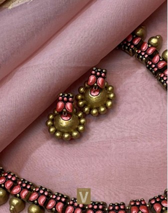 Antique gold terracotta jewellery-VTCJ-67