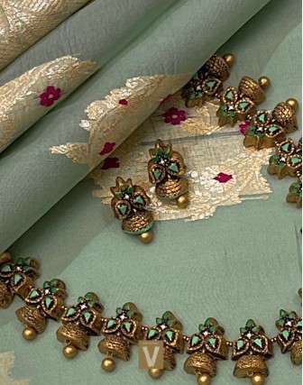 Antique gold terracotta jewellery-VTCJ-69(PRE-ORDER)