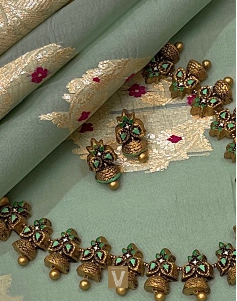 Antique gold terracotta jewellery-VTCJ-69(PRE-ORDER)