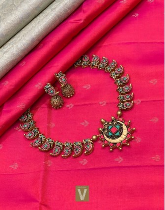 Antique gold terracotta jewellery-VTCJ-62