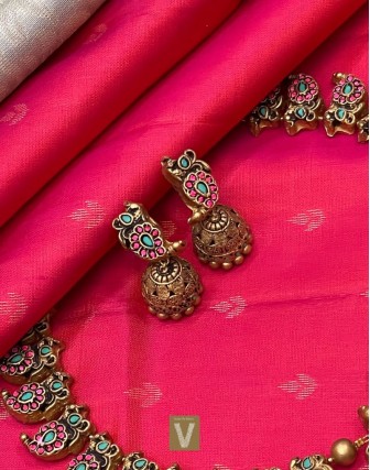 Antique gold terracotta jewellery-VTCJ-62