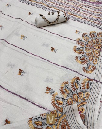 Kantha cotton saree-VKNT-2361