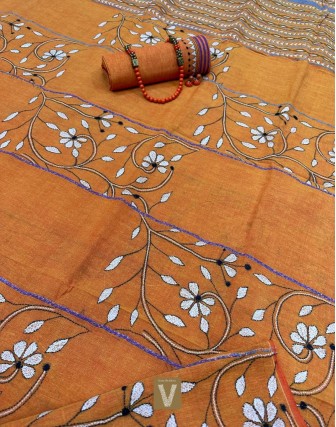 Kantha cotton saree-VKNT-2360