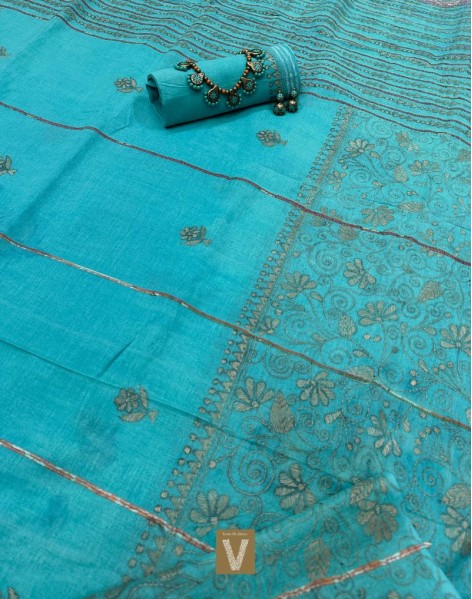 Kantha cotton saree-VKNT-2363