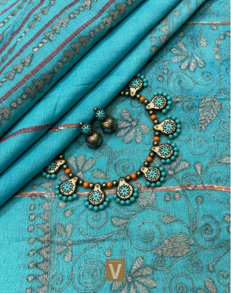 Kantha cotton saree-VKNT-2363