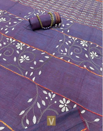Kantha cotton saree-VKNT-2365