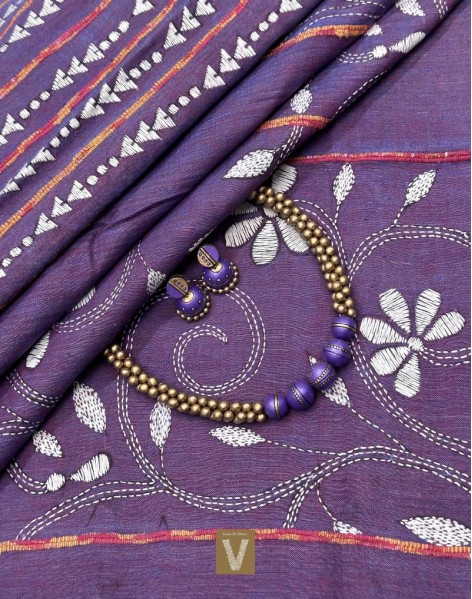 Kantha cotton saree-VKNT-2365