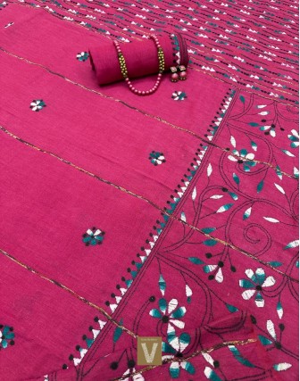 Kantha cotton saree-VKNT-2367