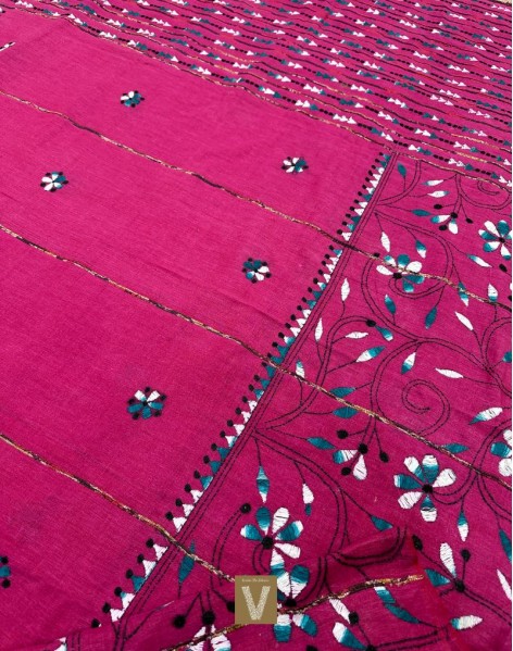 Kantha cotton saree-VKNT-2367