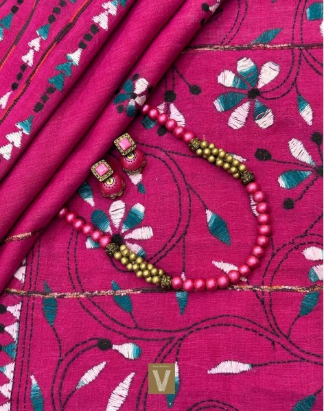 Kantha cotton saree-VKNT-2367