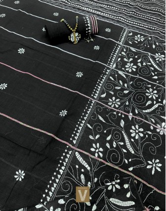 Kantha cotton saree-VKNT-2368