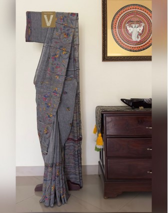 Kantha cotton saree-VKNT-2371