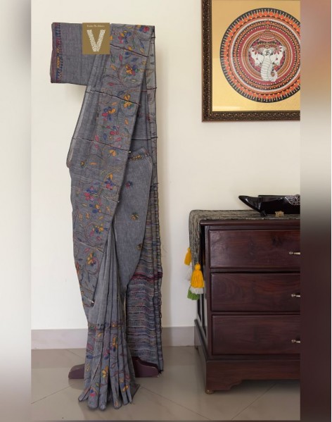 Kantha cotton saree-VKNT-2371