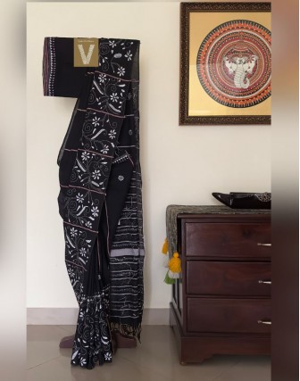 Kantha cotton saree-VKNT-2368
