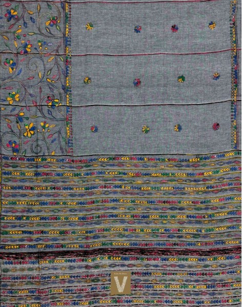 Kantha cotton saree-VKNT-2371