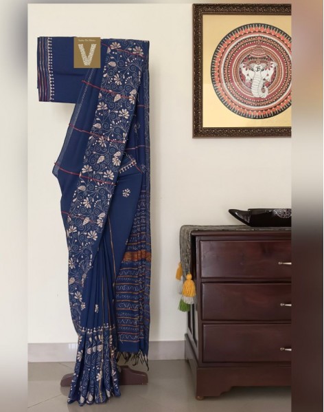 Kantha cotton saree-VKNT-2370