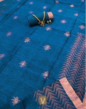 Organic linen saree-VOLN-2372