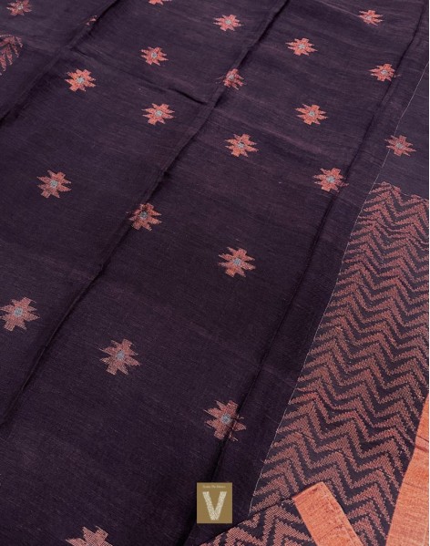 Organic linen saree-VOLN-2375 (SOLD)