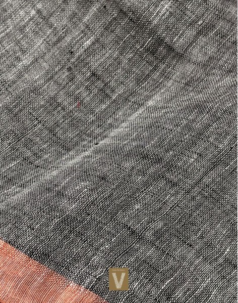 Organic linen saree-VOLN-2376