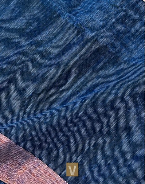 Organic linen saree-VOLN-2372