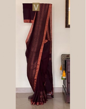 Organic linen saree-VOLN-2375 (SOLD)