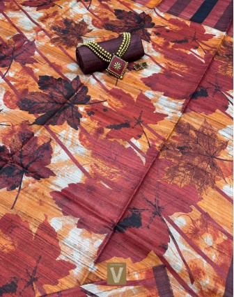 Tussar silk sarees-VTSR-2458