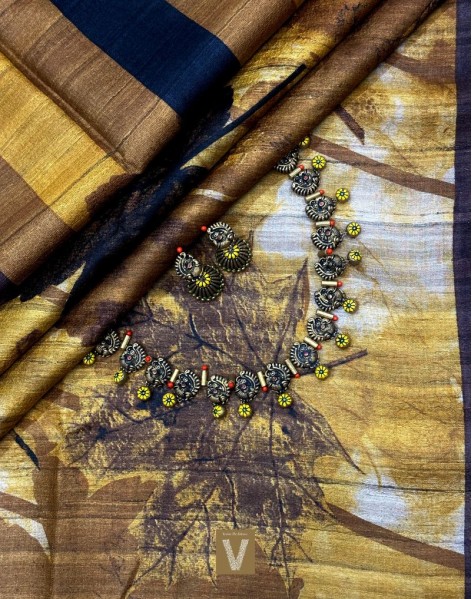 Tussar silk sarees-VTSR-2459