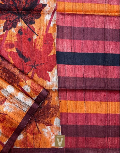 Tussar silk sarees-VTSR-2458