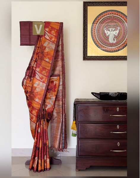 Tussar silk sarees-VTSR-2458