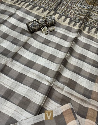 Tussar silk sarees-VTSR-2595