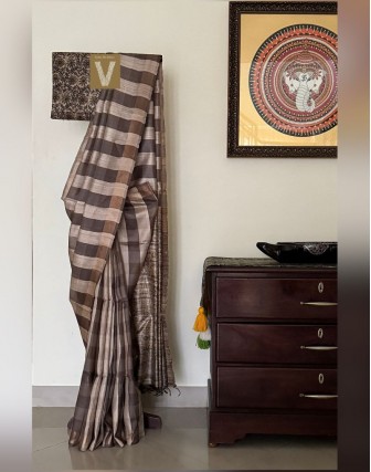 Tussar silk sarees-VTSR-2595