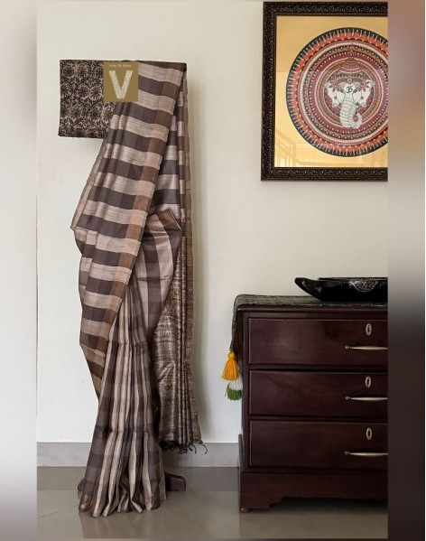 Tussar silk sarees-VTSR-2595