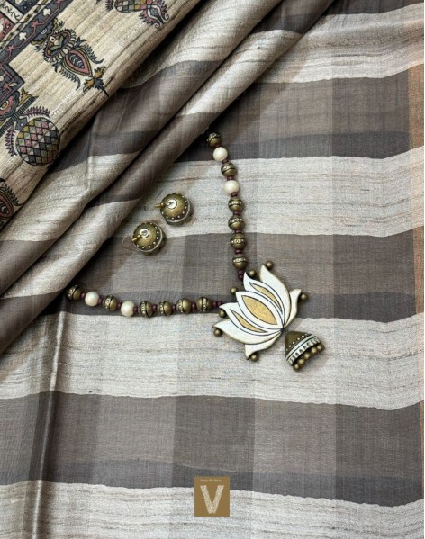 Tussar silk sarees-VTSR-2595