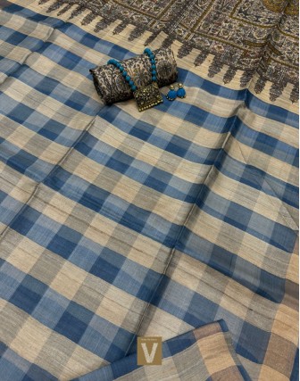 Tussar silk sarees-VTSR-2596