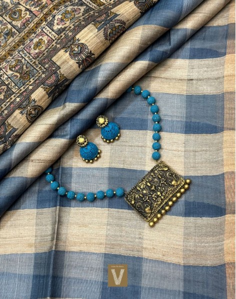 Tussar silk sarees-VTSR-2596