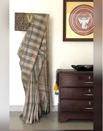Tussar silk sarees-VTSR-2594