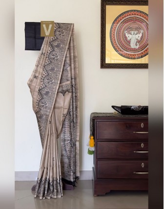 Tussar silk sarees-VTSR-2483