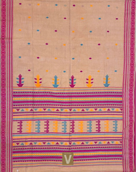 Khadi organic cotton saree-VKDO-2613