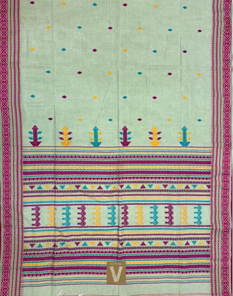 Khadi organic cotton saree-VKDO-2610