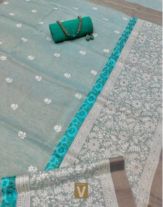 Jute Kota tissue saree -VKJT-2471