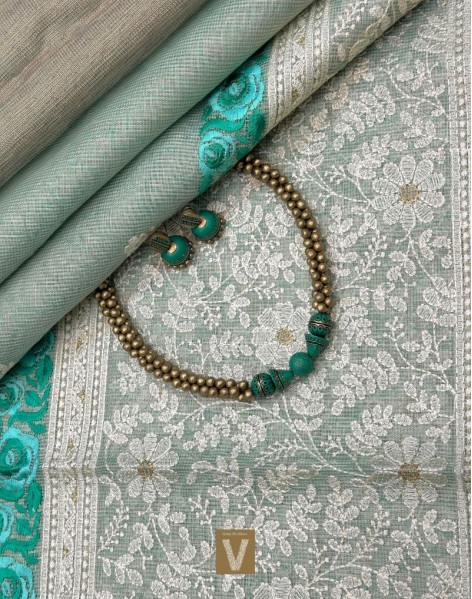 Jute Kota tissue saree -VKJT-2471