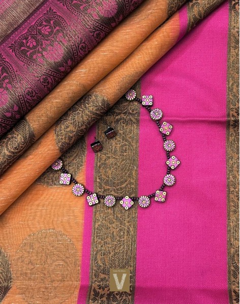 Linen by chanderi  saree-VLNP-2468