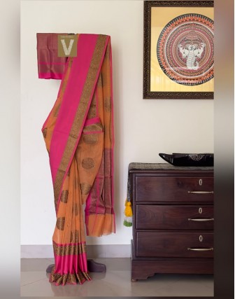 Linen by chanderi  saree-VLNP-2468