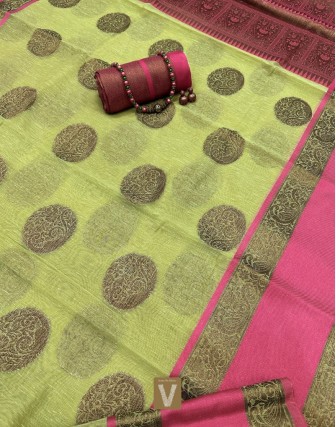 Linen by chanderi  saree-VLNP-2467