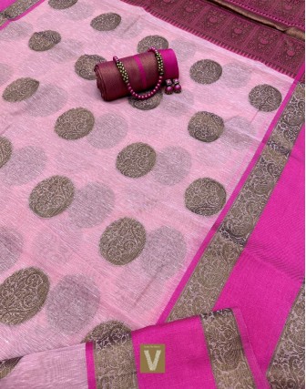 Linen by chanderi  saree-VLNP-2469